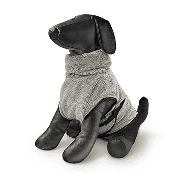 Hundebademantel grau