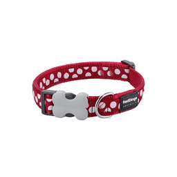 Collier Design White Spots on Red