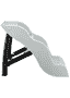 Escalier en plastique gris clair