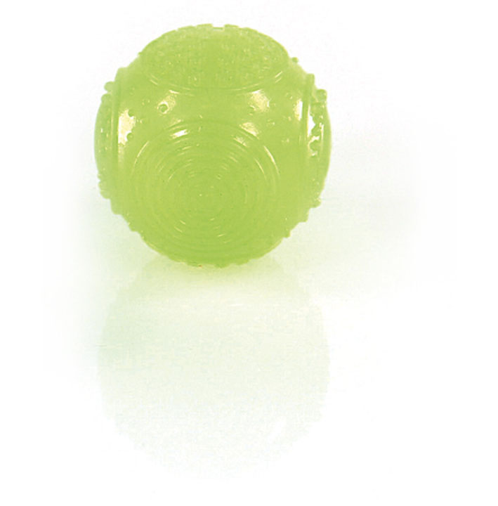 swisspet Ball Glow, grün, mit Quietscher, S, D = 56mm