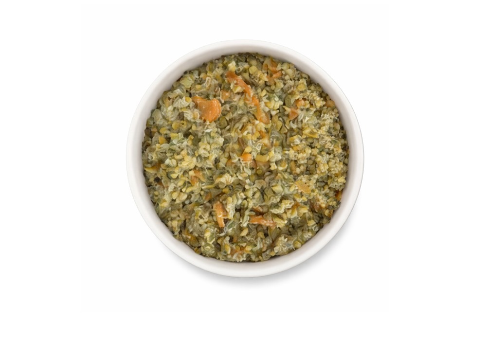 Light &amp; vegan organic veggie with white sweet lupin, spelt and vegetables