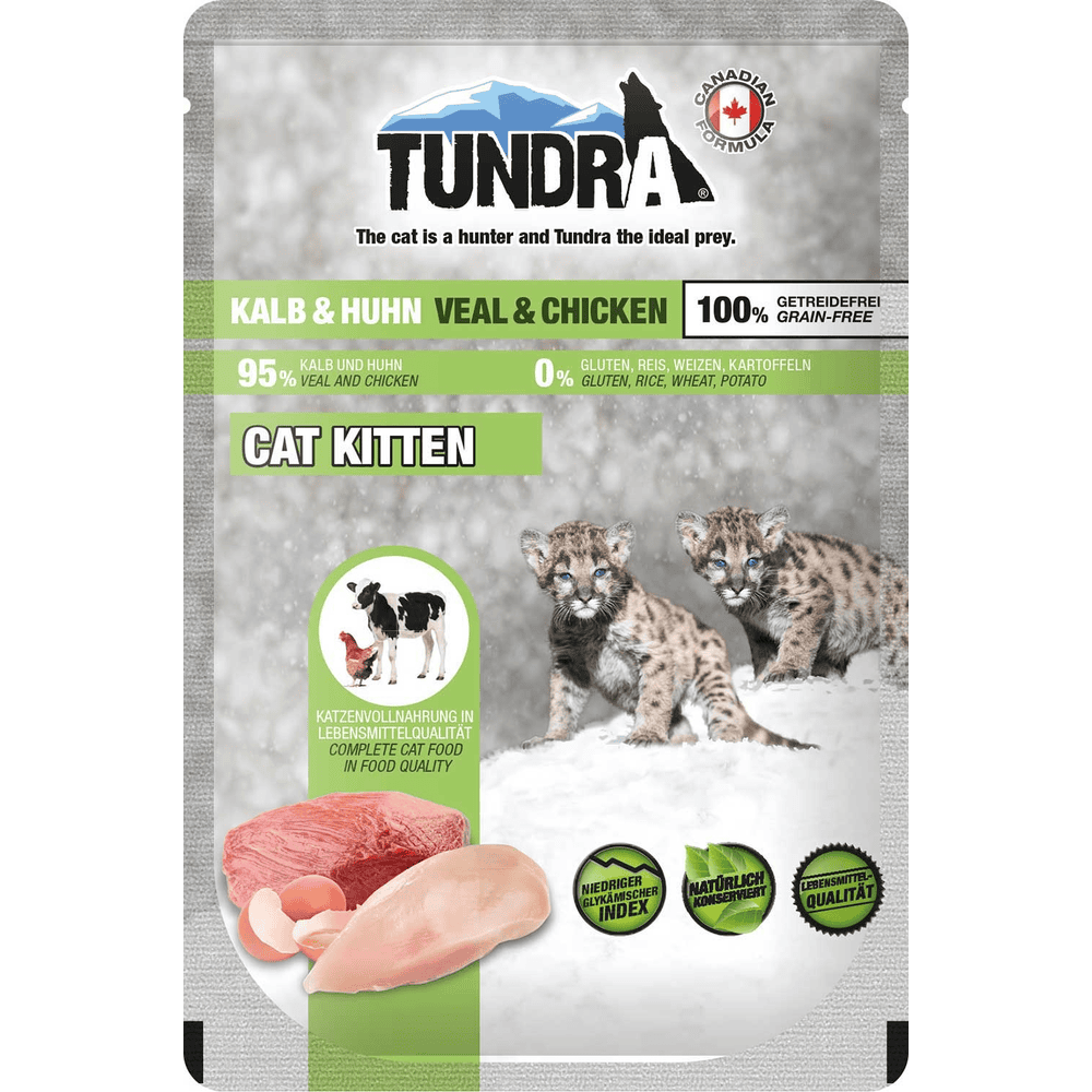 Cat Pouch Kitten Kalb & Huhn