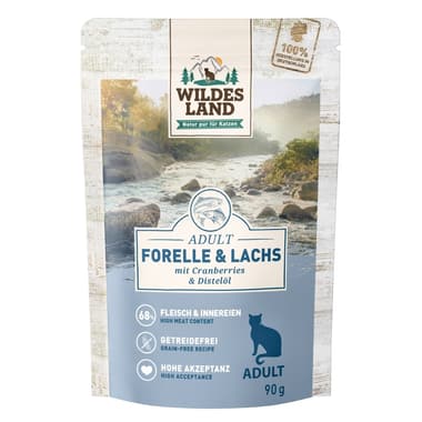 Feline Classic Adult truite et saumon avec cannberges -  en sachets