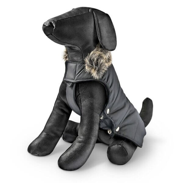 Hundemantel Parka Schwarz