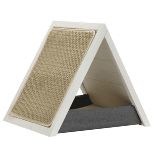 Wooden cat scratching triangle