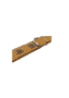 Edelweiss-Halsband aus weichem Leder, beige / cognac