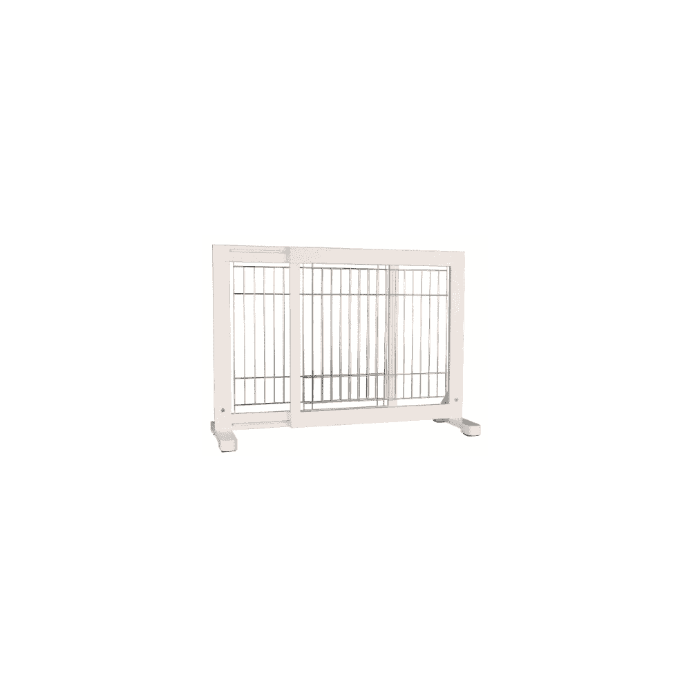 Barrière pour chiens, bois, blanc