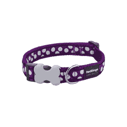 Collier Design White Spots on Purple