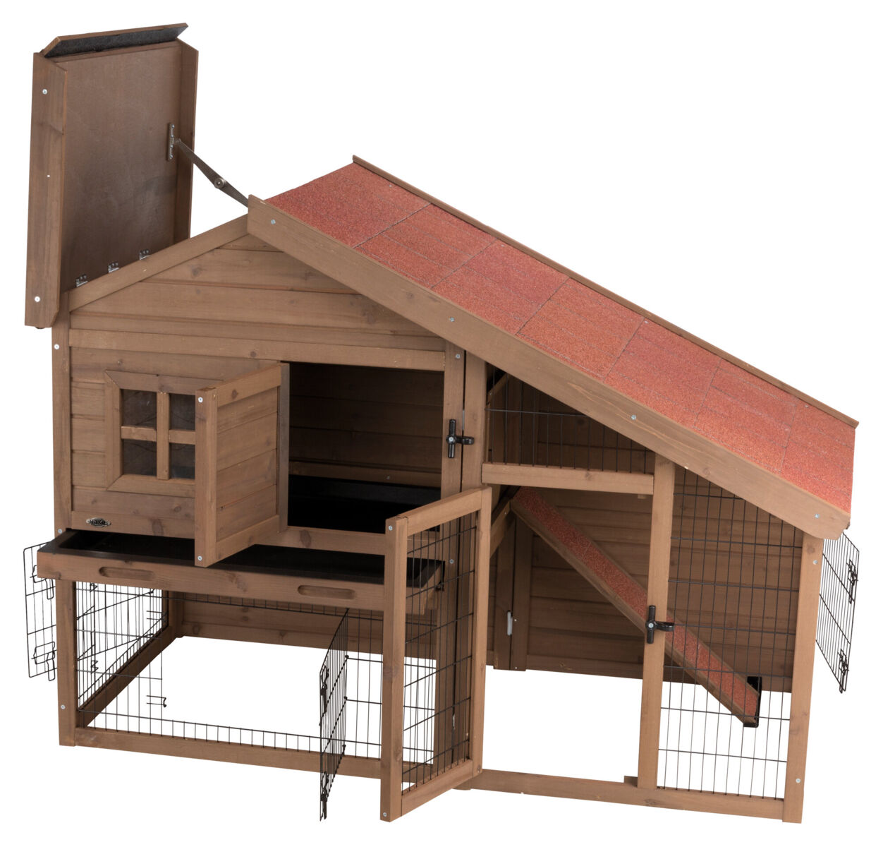 Clapier pour lapins Natura avec enclos extérieur