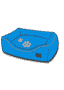Hunde- & Katzenbett Überzug Nio28, blau