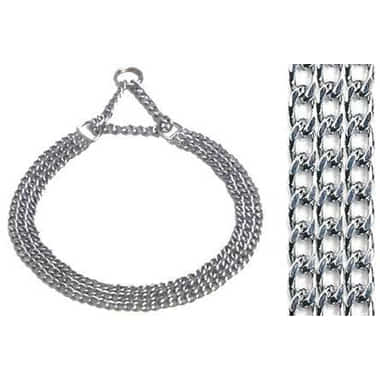 3-reihiges Kettenhalsband mit Zugstopp
