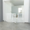 Dog barrier fence, 4-part, with door