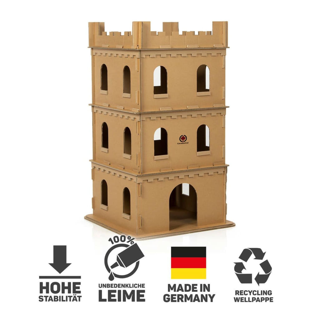 Katzenburg aus Pappe Sir Scratch-A-Lot