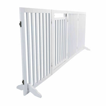 Dog barrier fence, 4-part, with door