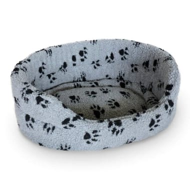Hundebett Sherpa Paw grau