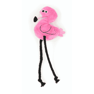 Jouet pour chats en peluche, flamant rose