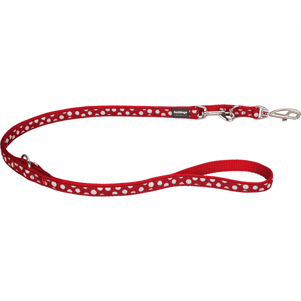 Leashes Design White Spots on Red