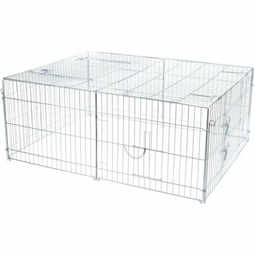 Natura galvanized free-range enclosure with mesh cover