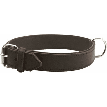 Collier en cuir souple, marron