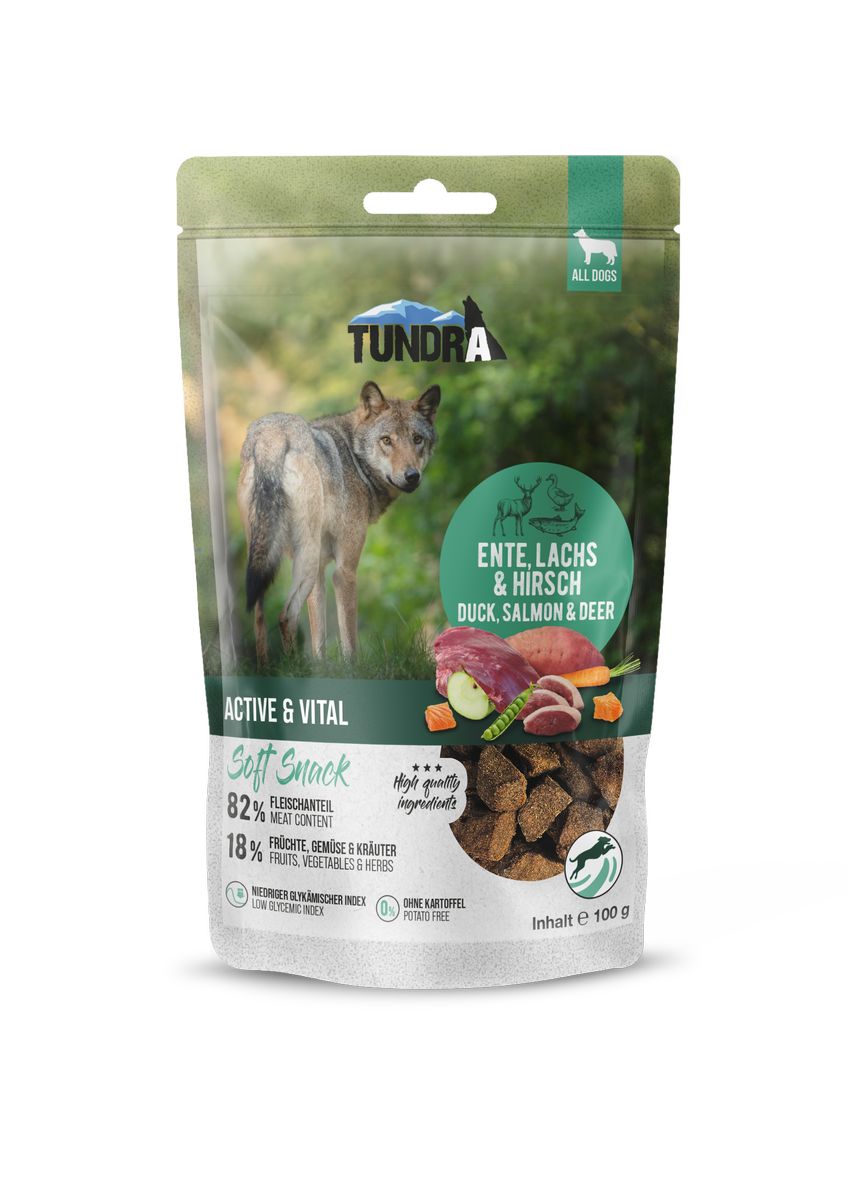 Snacks Active & Vital Canard, Saumon et Cerf