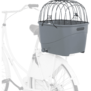 Fahrradkorb für Gepäckträger und Hunde in Kunststoff/Metall