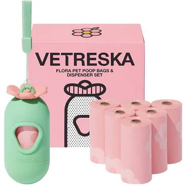 Kotbeutelspender Set Flora, 7 Rollen