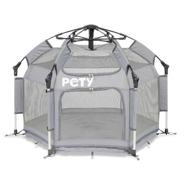Set de parc pour chiens anthracite