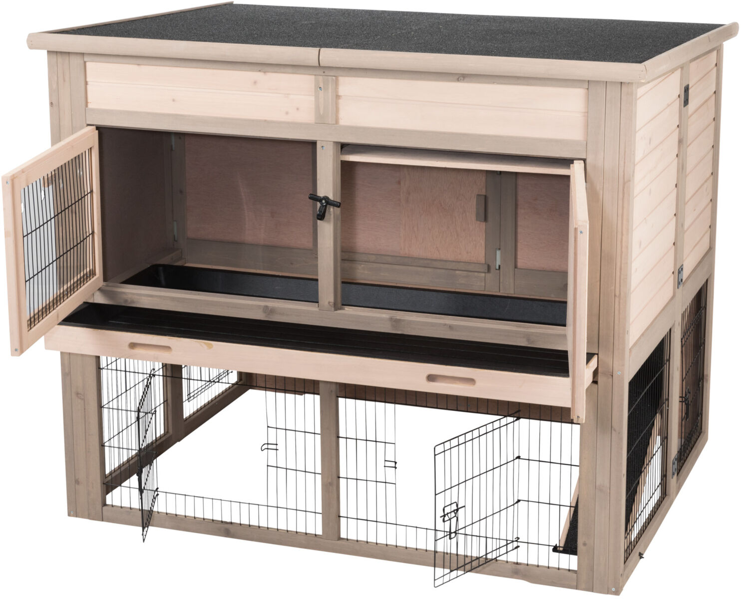 Natura small animal hutch XL with thermal insulation
