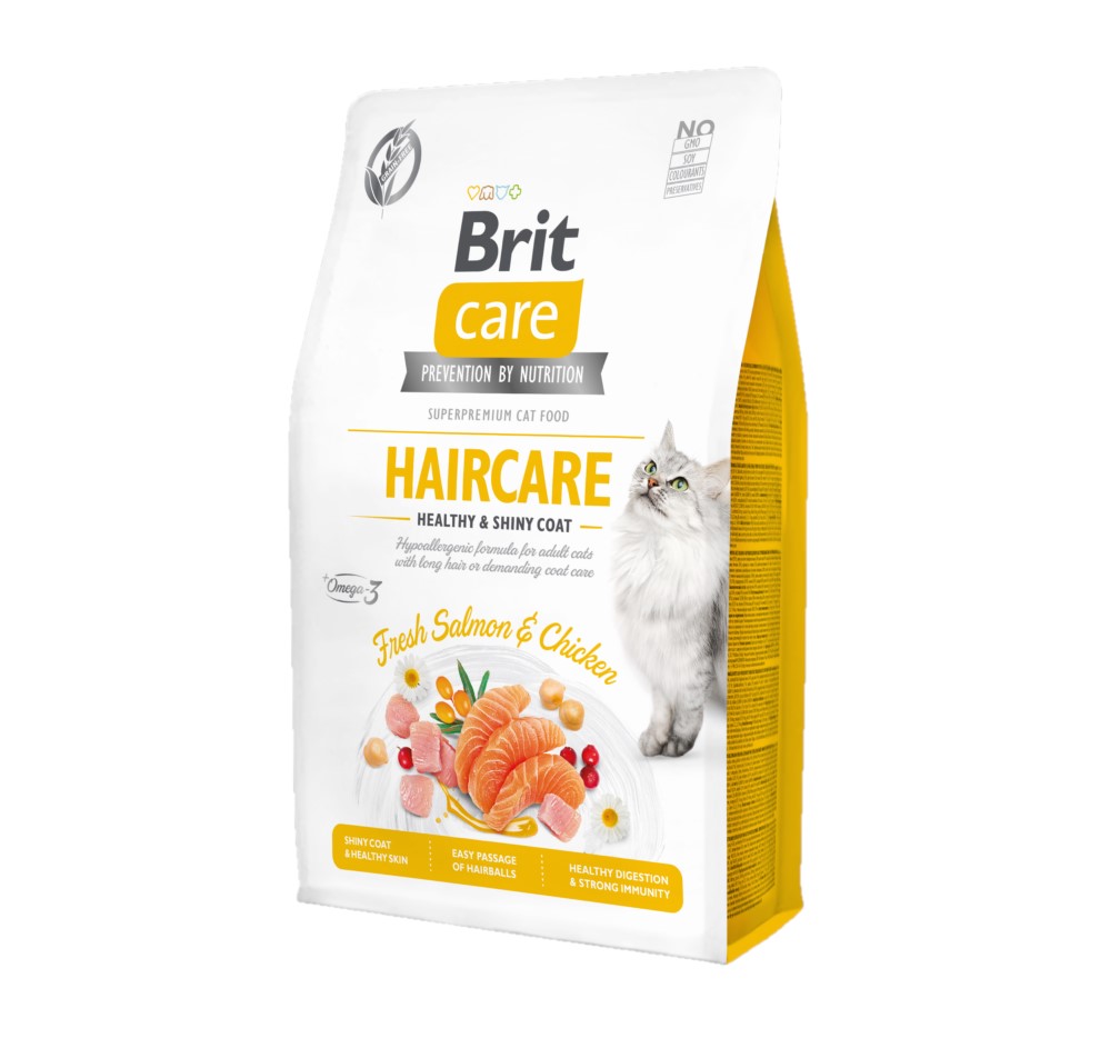 Care Cat Grainfree - Haircare - Salmon & Chicken - Healthy & Shiny Coat