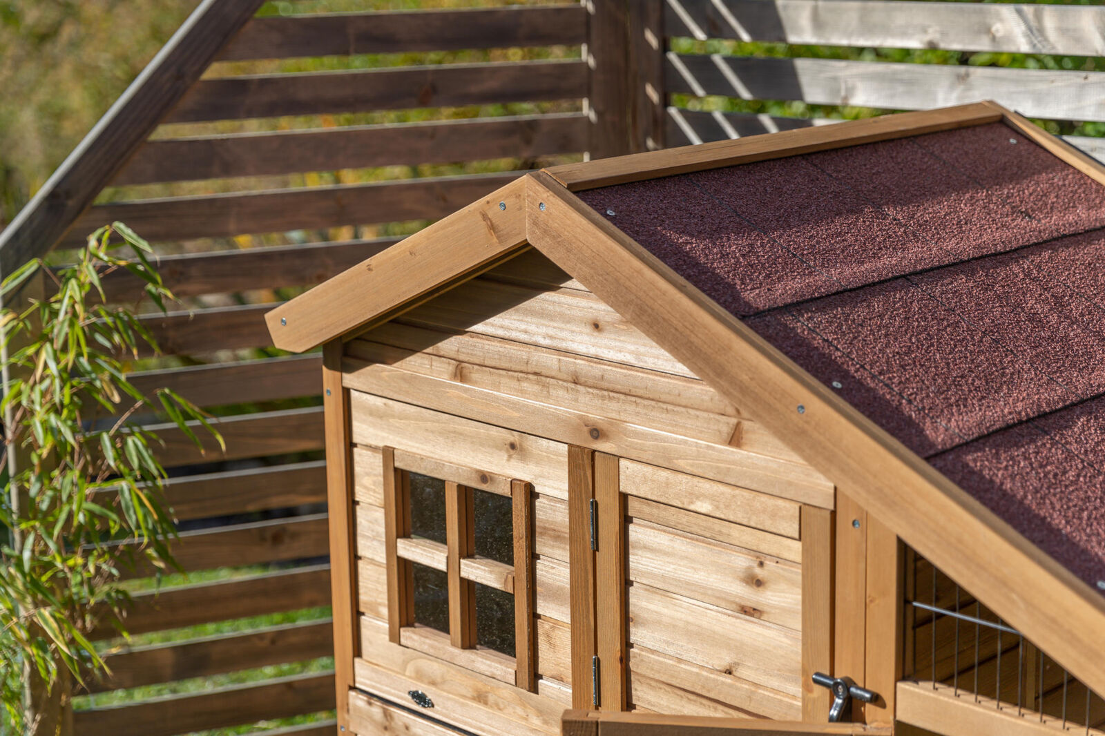 Clapier pour lapins Natura avec enclos extérieur