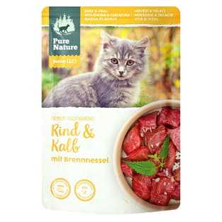 Cat Junior Rind & Kalb mit Brennnessel