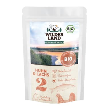 Feline Adult BIO poulet et saumon avec canneberge - en sachets