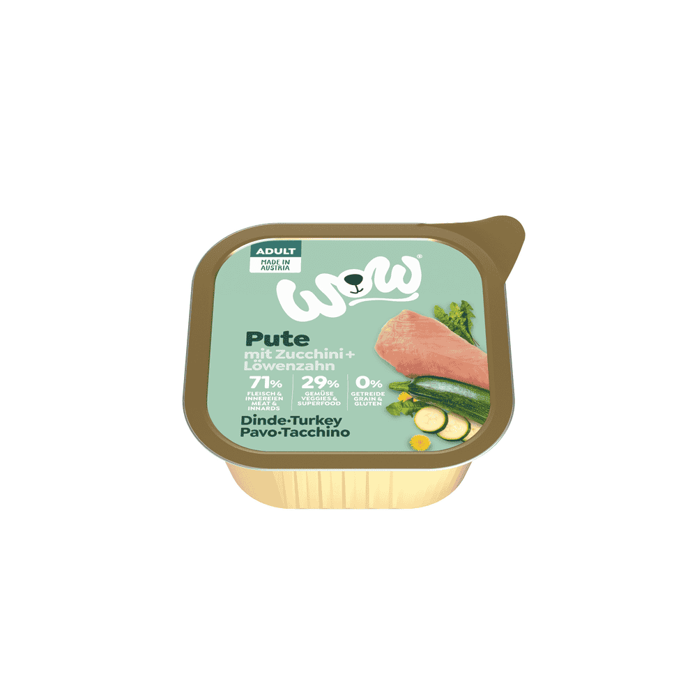 Adult, Pute mit Zucchini und Löwenzahn