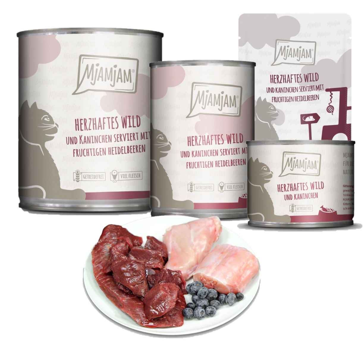 Herzhaftes Wild & Kaninchen an fruchtigen Heidelbeeren