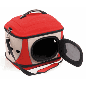 Sac de transport Rider, rouge / beige