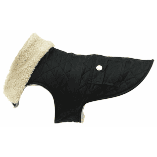 Hundemantel Plushy, schwarz
