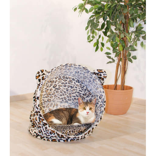 Corbeille pour chats swisspet Cat Lounge léopard avec coussin