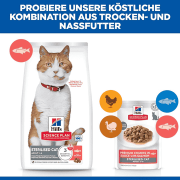 Feline Sterilised Cat Salmon - Frischebeutel
