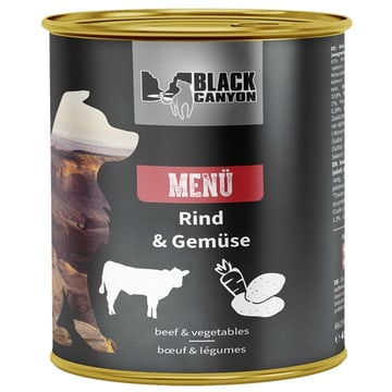 Dog menu with beef &amp; vegetables