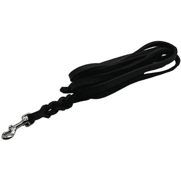 Weichleder-Pistenleine mit Handschlaufe, schwarz
