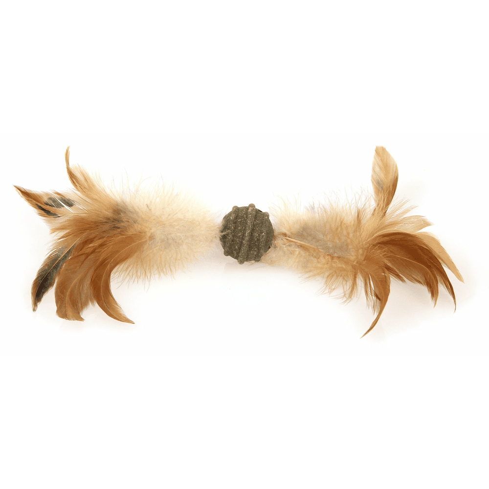 Catnip-Ball mit Federbüscheln