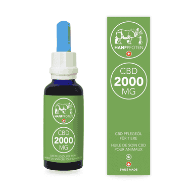 CBD Pflegeöl 2000mg für Hunde grosser Rassen und andere grosse Haustiere 30ml