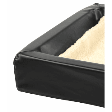 Hygienebett anthrazit mit Kissen
