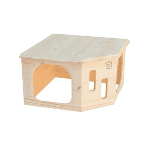 Maison d'angle grande pour lapins