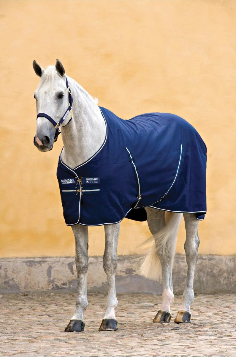 Couverture d'écurie Rambo Stable Sheet - bleu marine