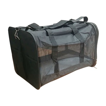 Nylon dog carrier bag black
