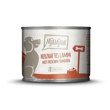 Dog Herzhaftes Lamm an gekochtem Reis mit frischen Tomaten