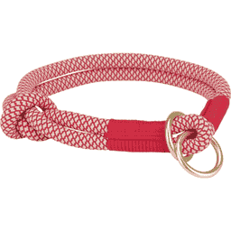 Soft Rope Zug-Stopp-Halsband rot/creme
