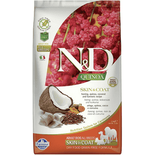 Canine Adult all Breeds Quinoa Skin & Coat Hering, Kokos
