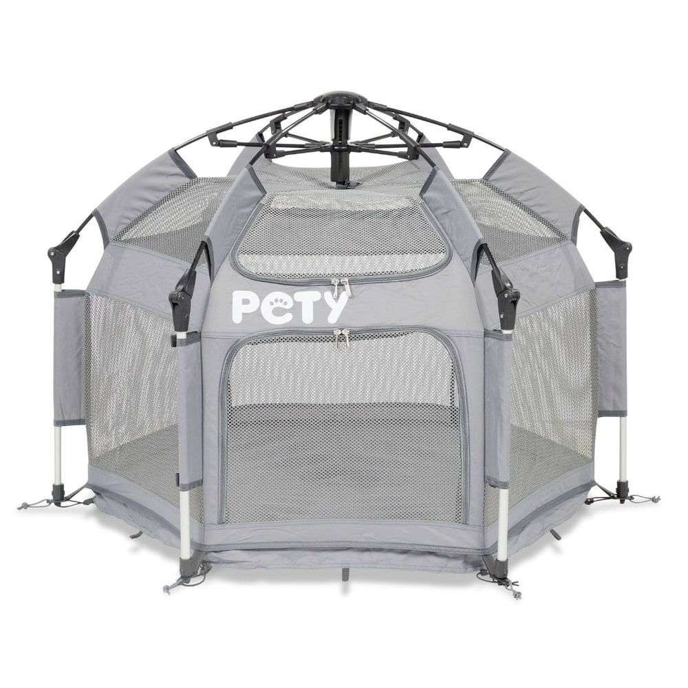 Set de parc pour chiens anthracite